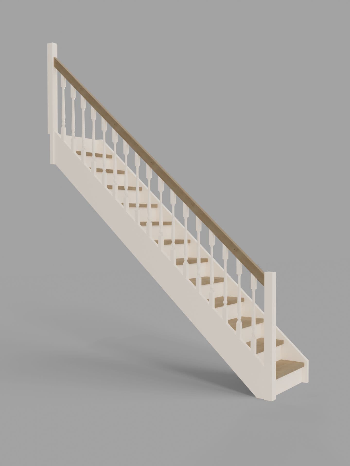 Прямая лестница с ограждением вид сверху